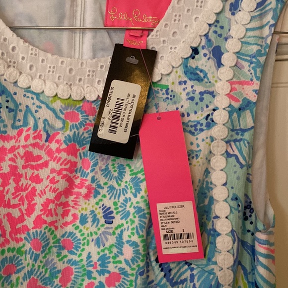 Lilly Pulitzer Mila stretch shift size 2 sink or swim NWT - Picture 3 of 8